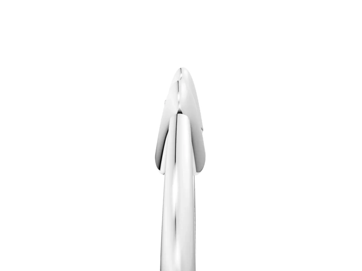 Bamboo-Inspired Plain Metal Band Silver