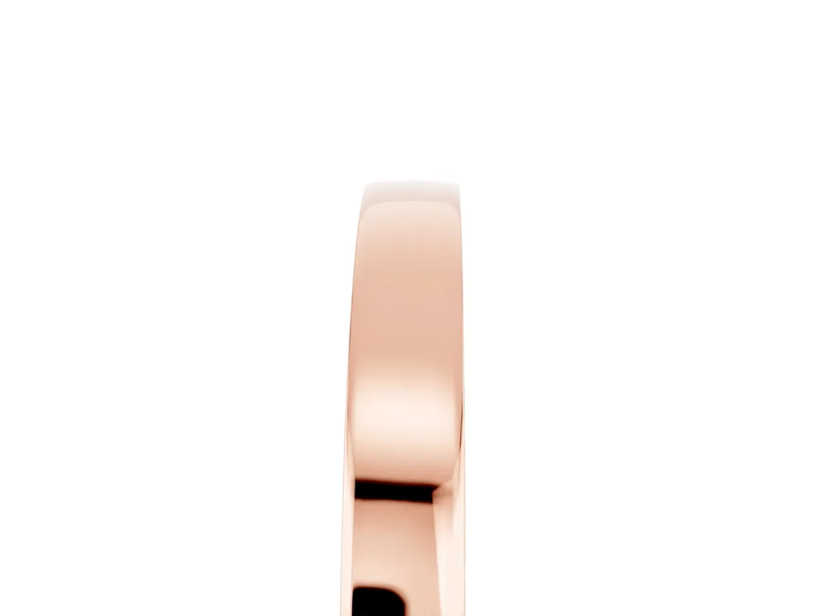 Pavé Round Amethyst Channel Set Band Rose gold