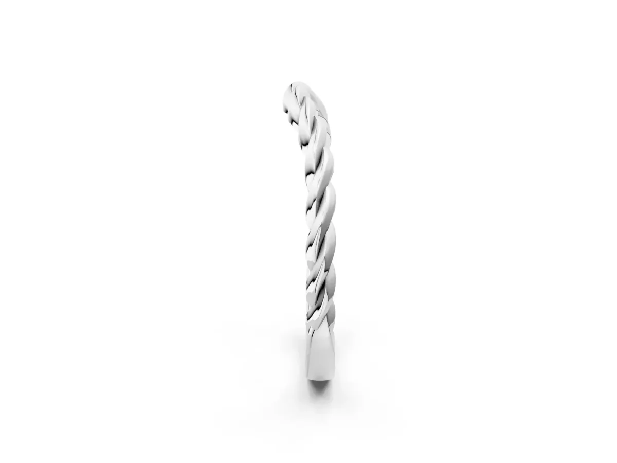 Marquise Diamond Twist Eternity Band with Bezel Setting White gold