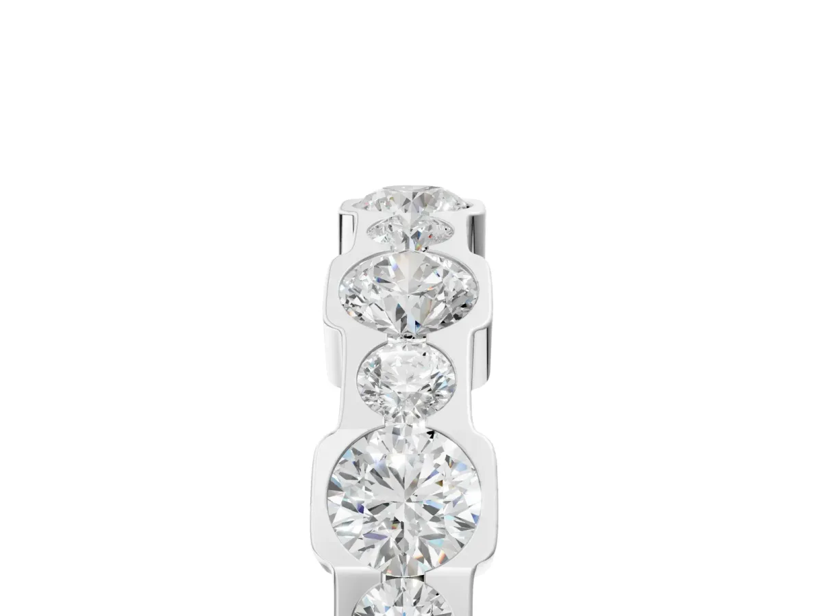 Round Diamond Promise Ring with Round Diamond Accents Silver