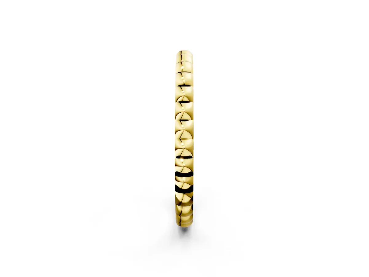 Bezel Set Round Stone Eternity Band Yellow gold