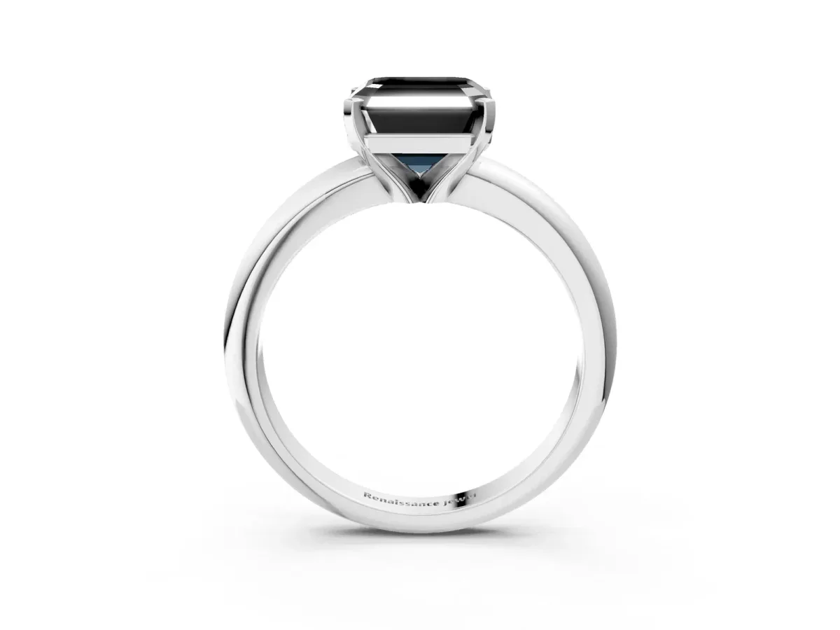 Pavé Round Moissanite Twist Band Silver