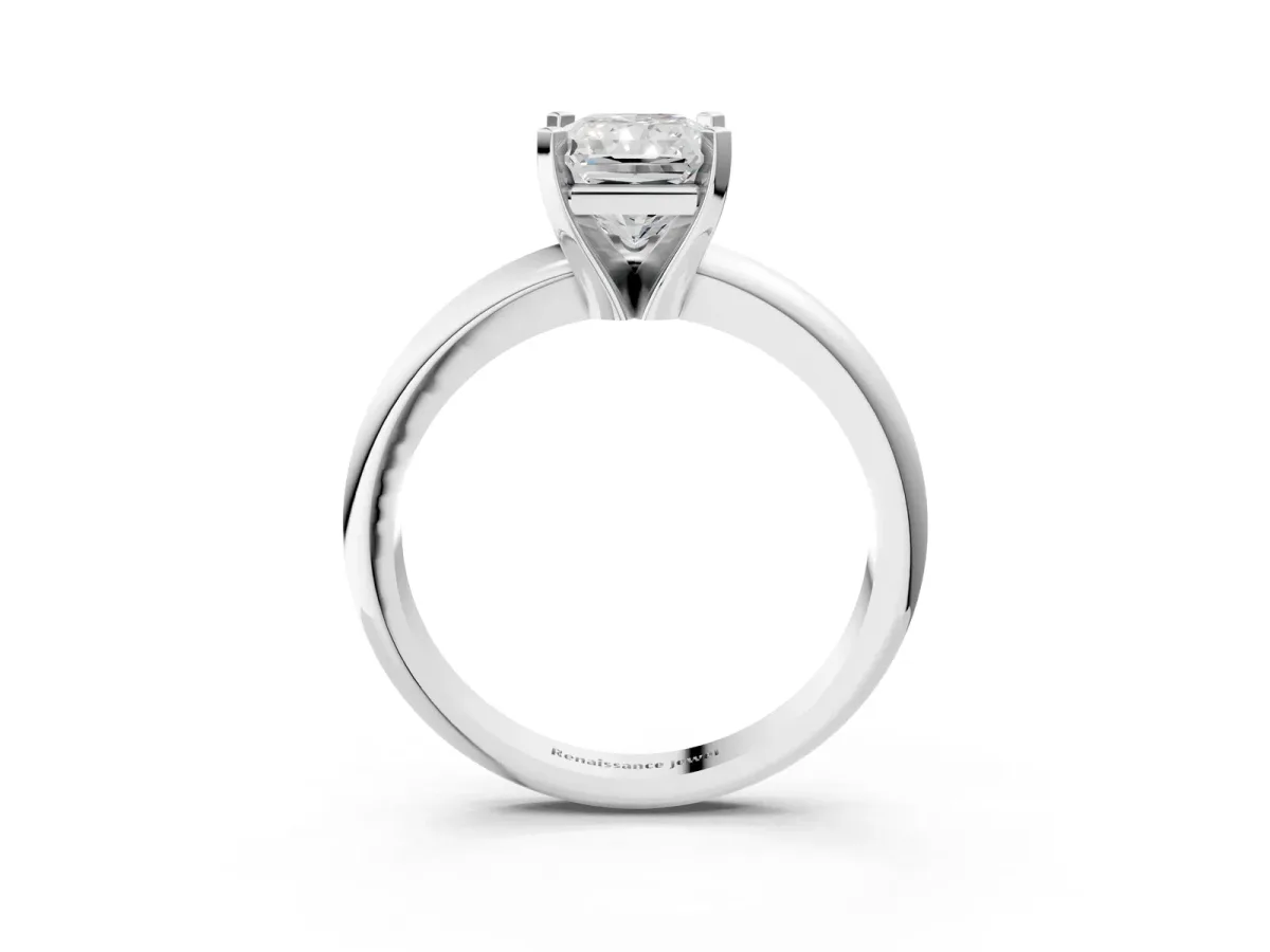 Pavé Round Moissanite Twist Band Platinum