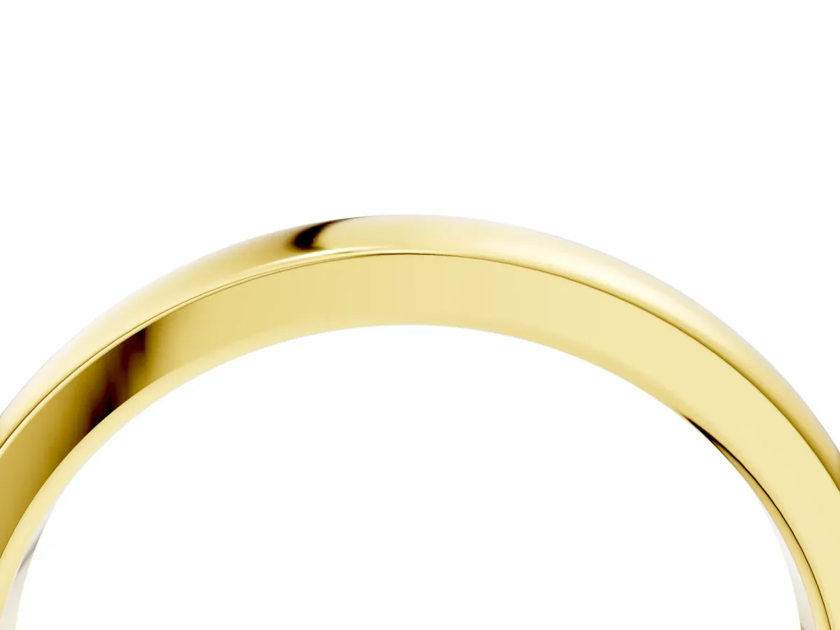 Classic Plain Metal Band Yellow gold