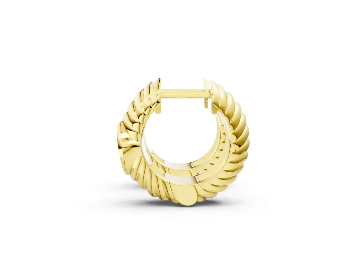 Oval Diamond Vera Hoop Earrings Yellow gold
