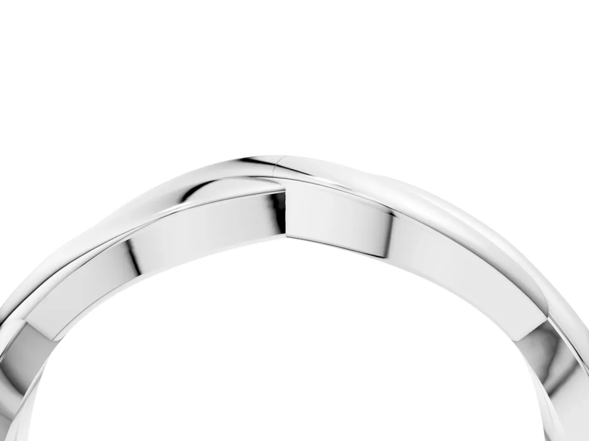 Infinity Twisted Plain Band Silver