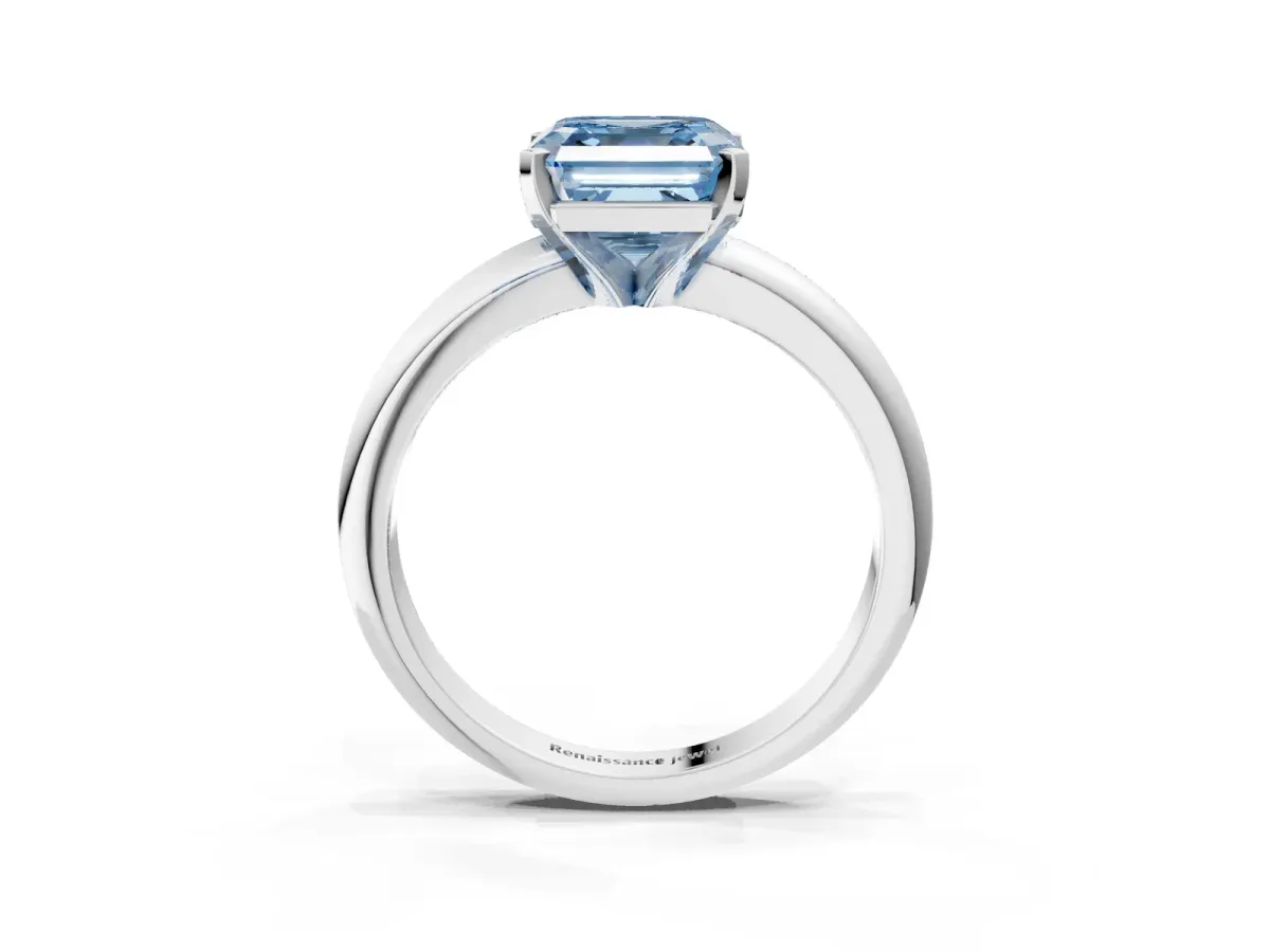 Pavé Round Garnet Twist Band Platinum