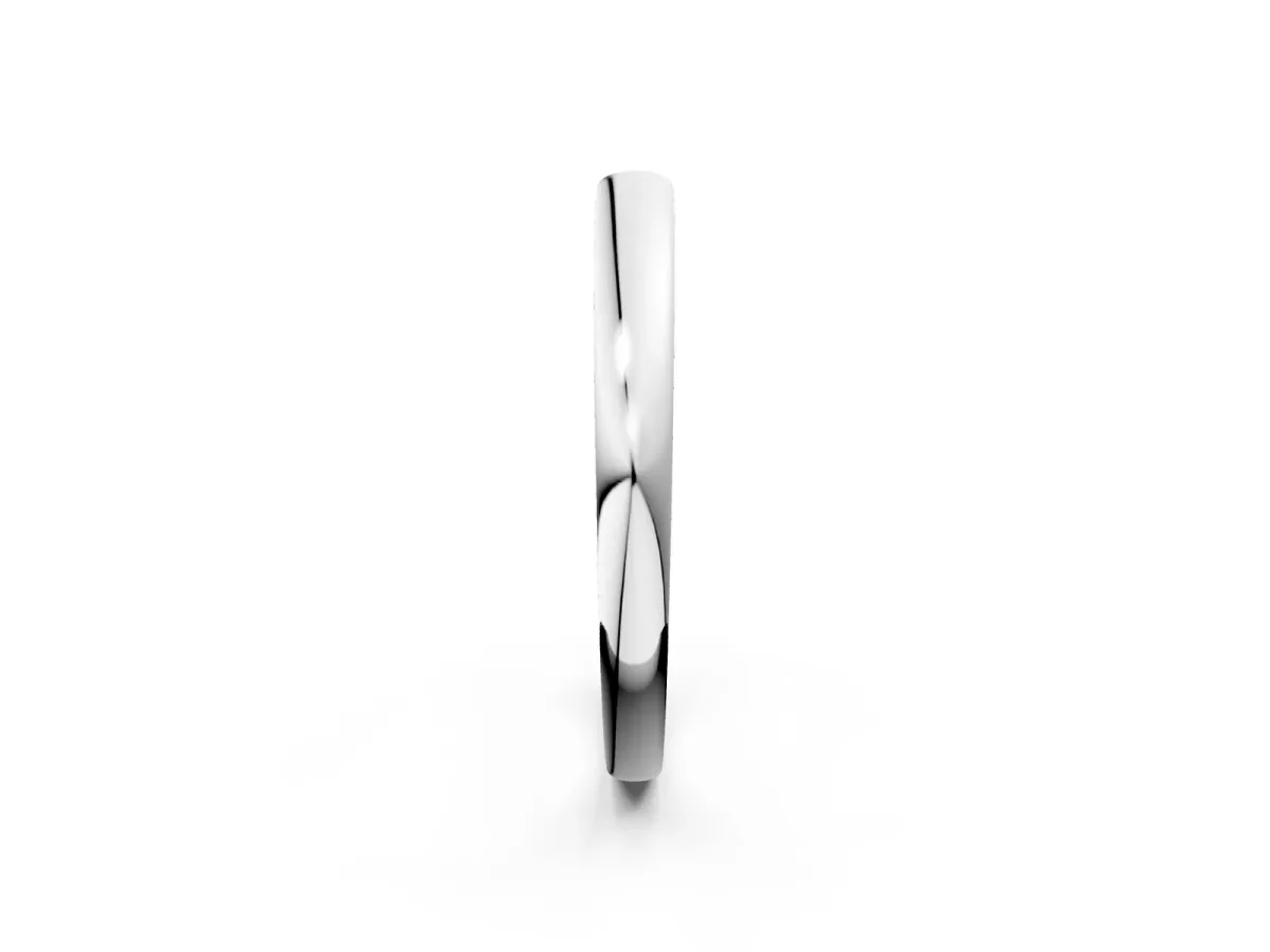 Classic Plain Metal Band Silver