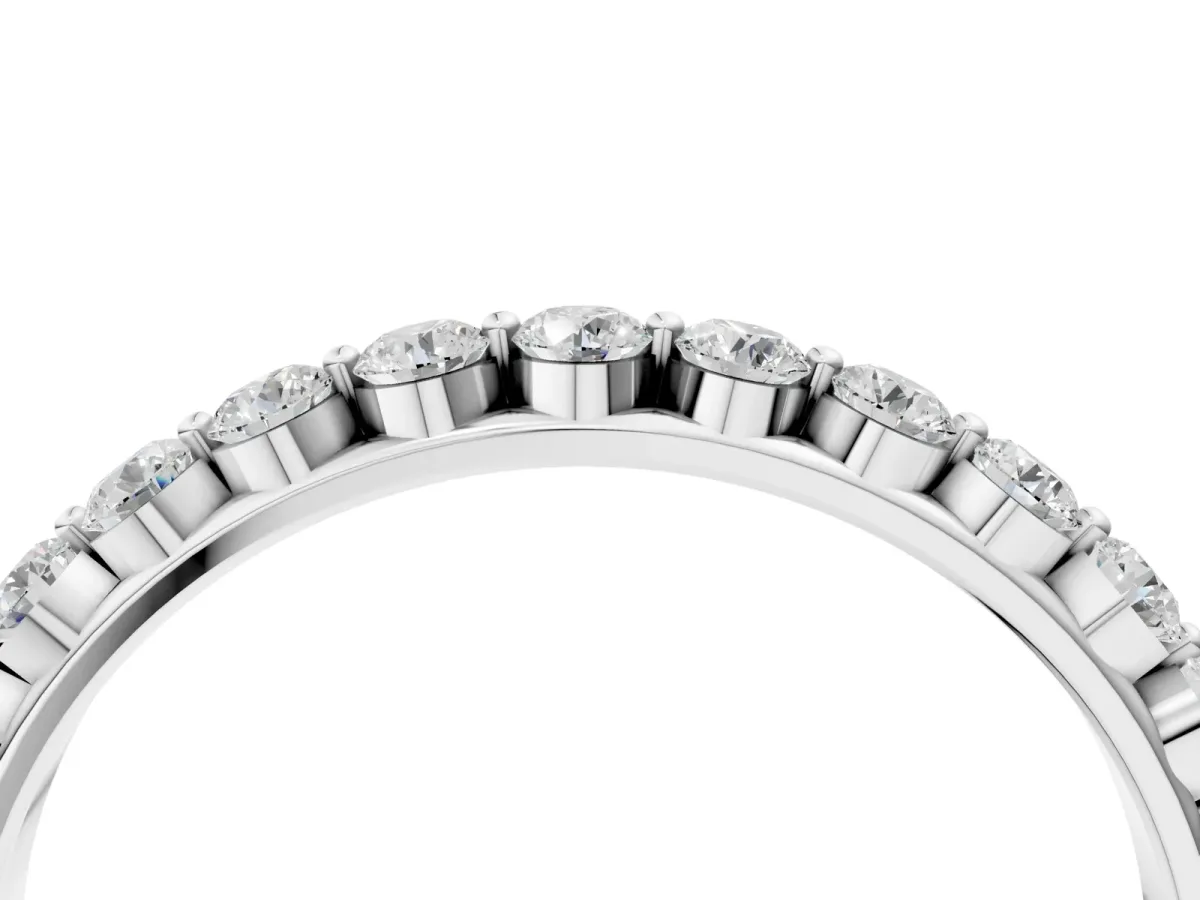 Round Diamond Channel Set Eternity Band Platinum