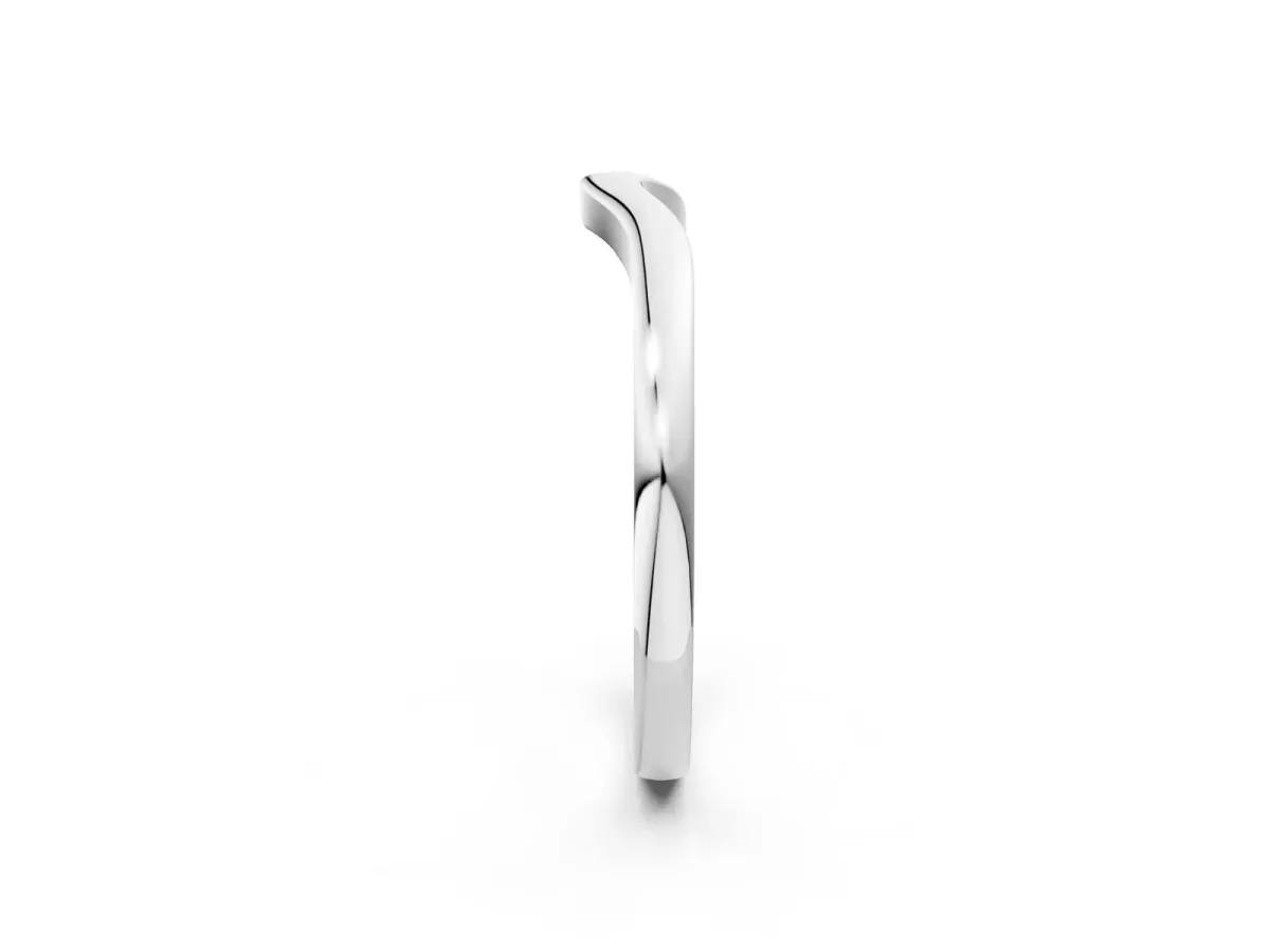 Curved Plain Band Platinum