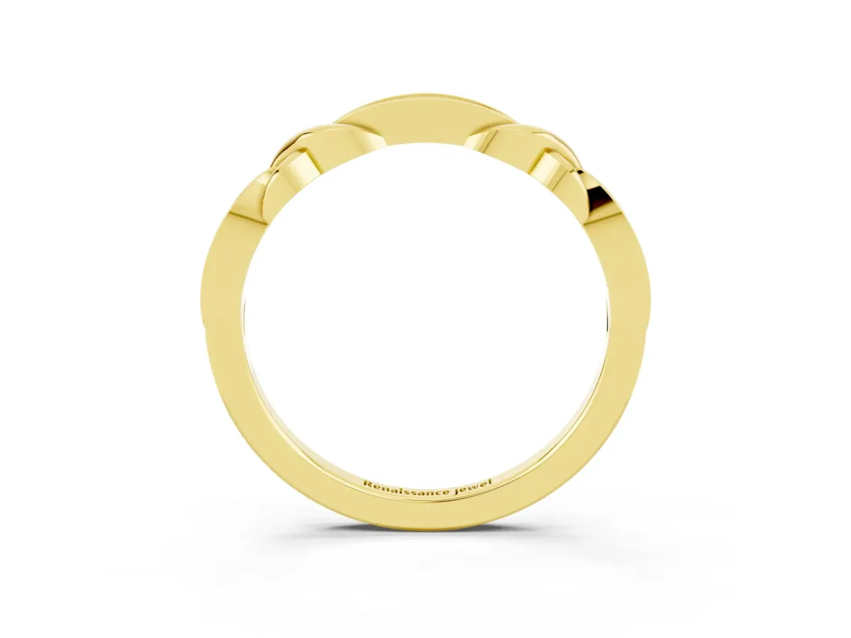 Twisted Marquise Amethyst Pavé Band with Shared Prong Setting Yellow gold