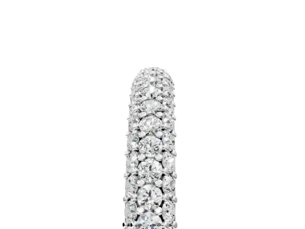 Round Diamond Pavé Eternity Band with Shared Prong Setting White gold