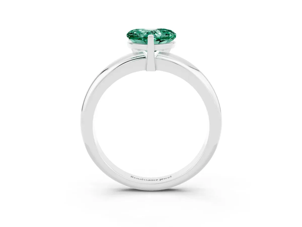 Curved Diamond Cluster Band - Round Stones, Split Shank, Prong Setting Silver