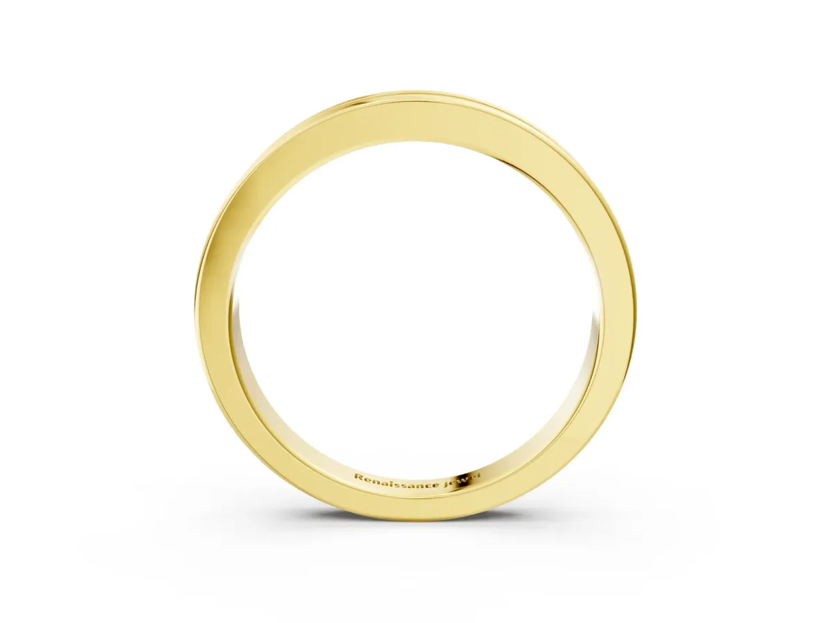 Channel Set Round Diamond Eternity Band Yellow gold