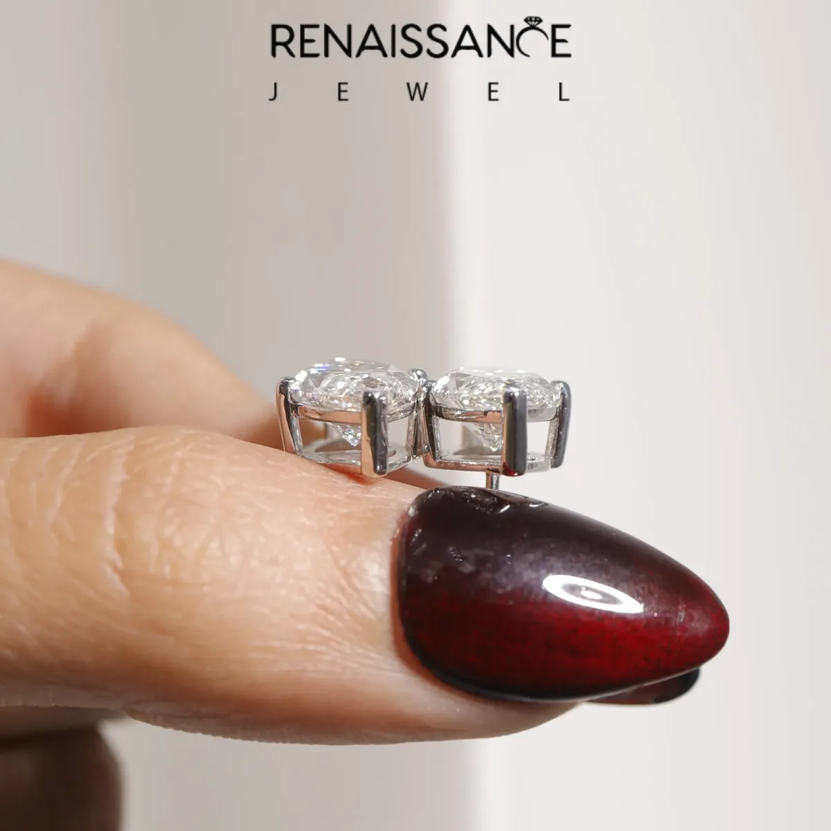 Marquise Cut Diamond Stud Earrings Silver