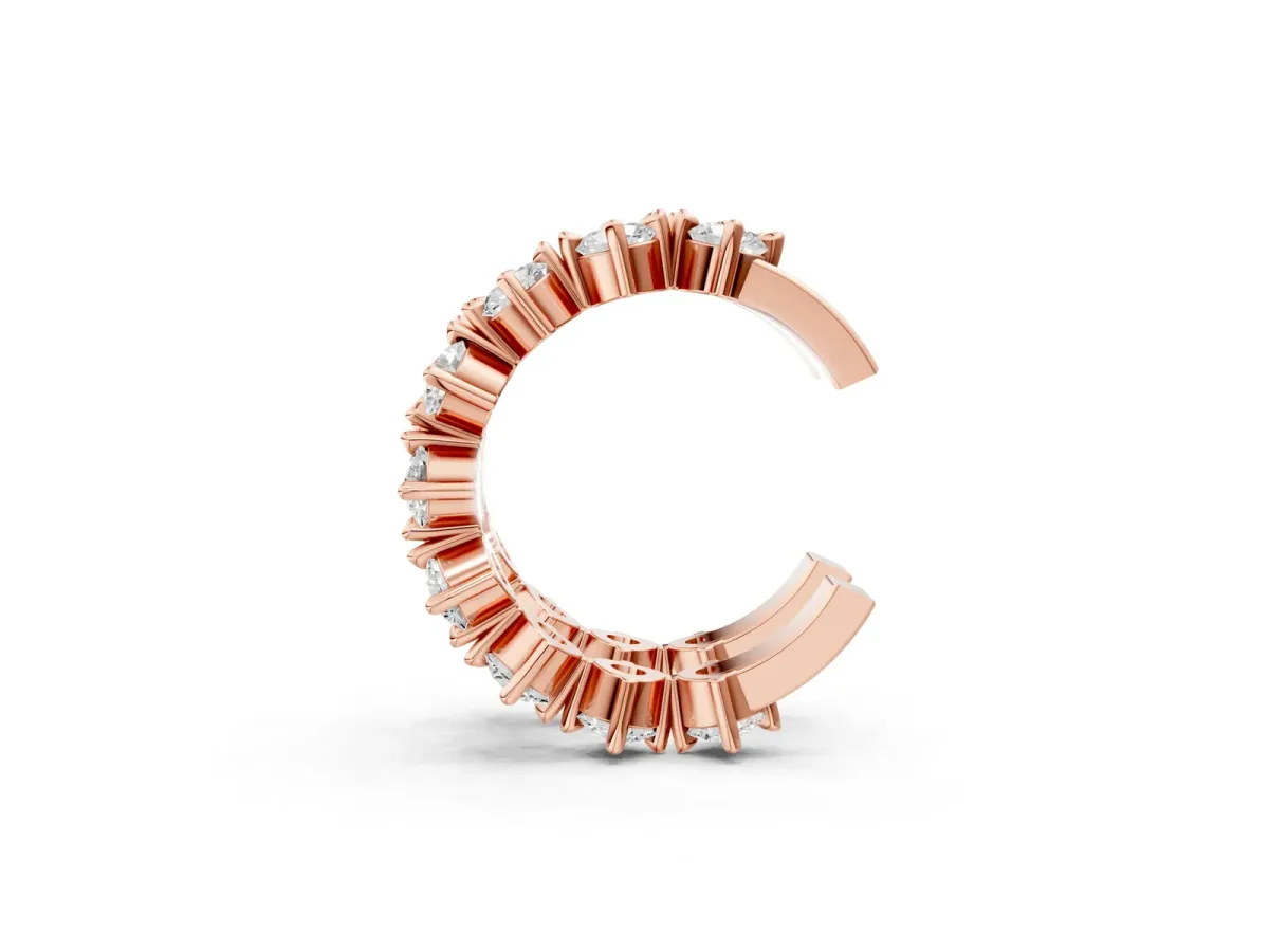 Round Diamond Starlight Ear Cuff Rose gold