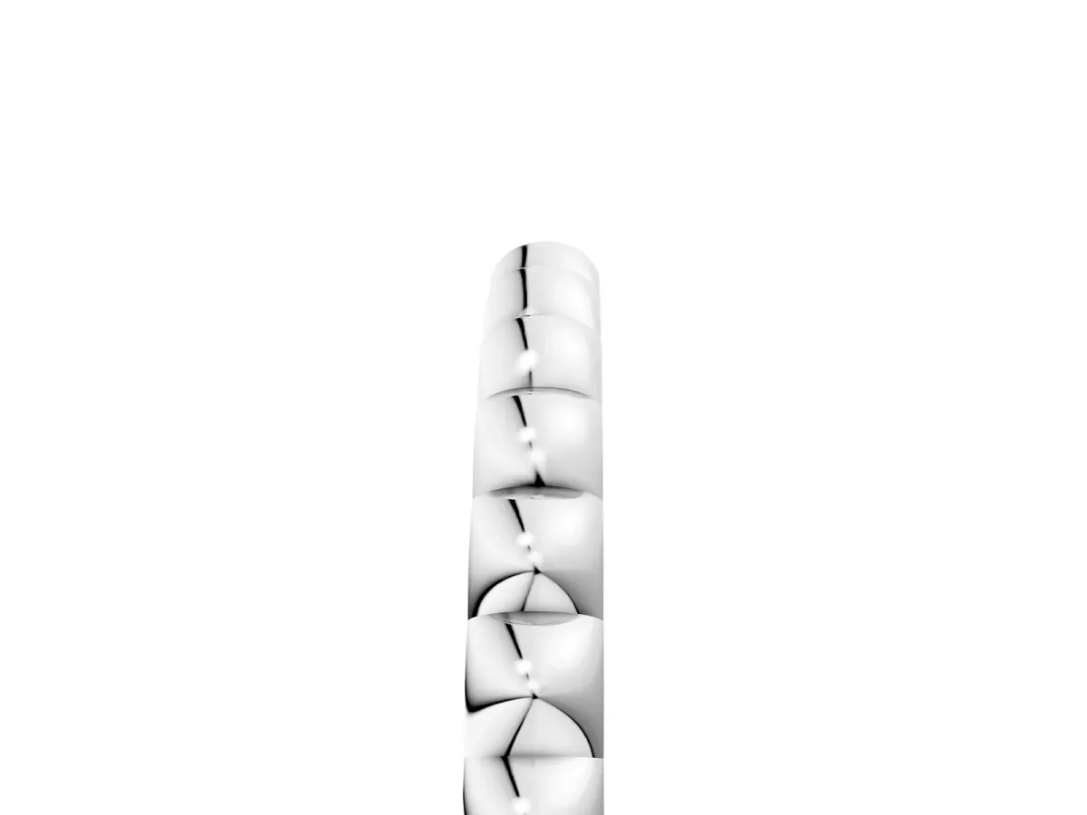 Bezel Set Round Stone Eternity Band Silver
