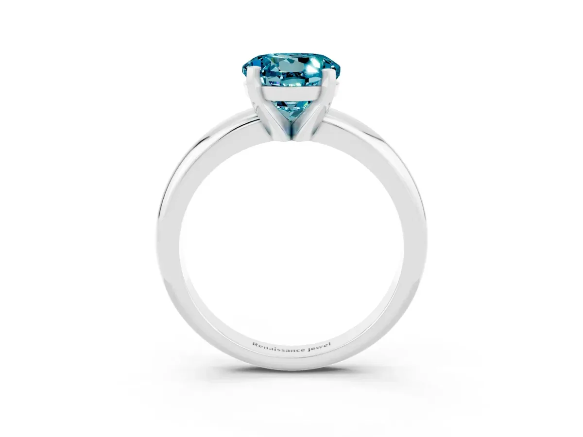 Round Moissanite Leaf Eternity Band with Bezel Setting Platinum