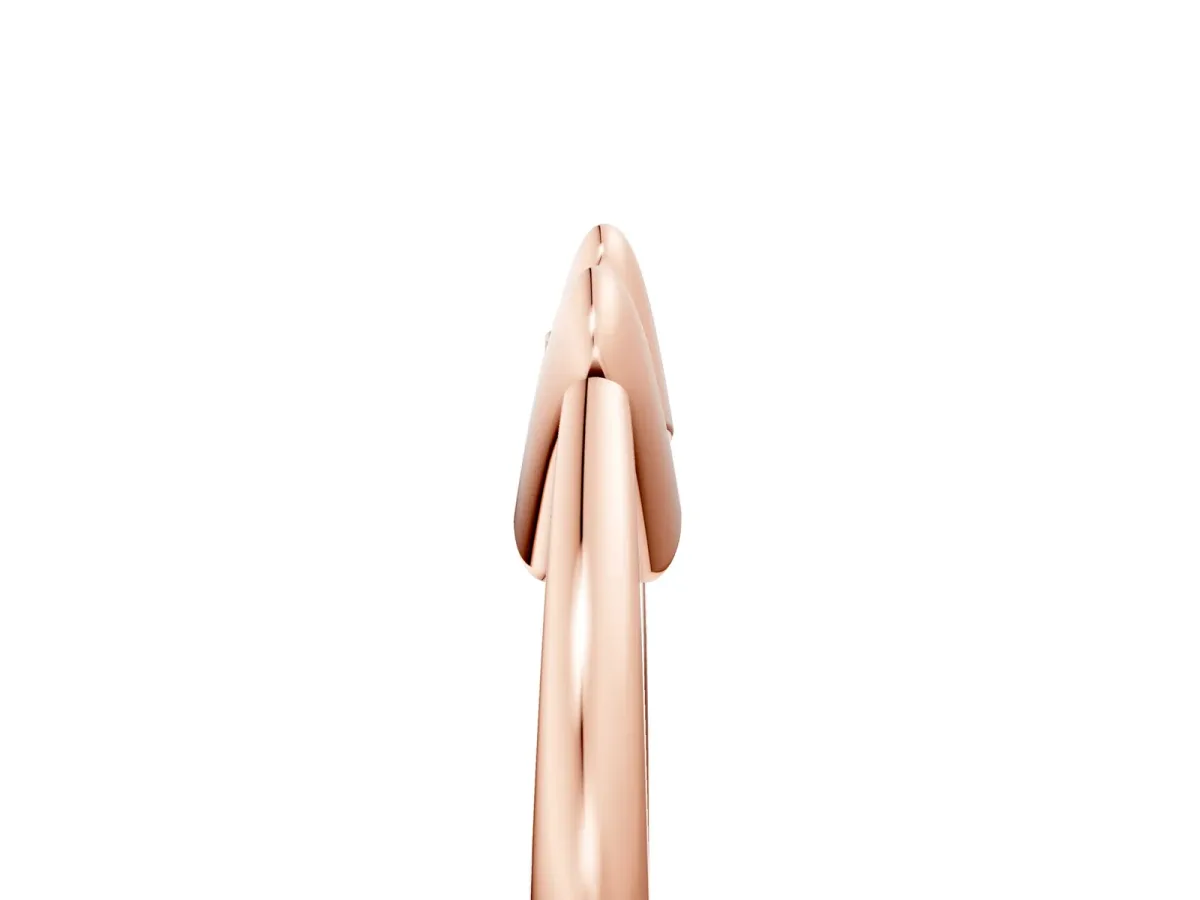 Bamboo-Inspired Plain Metal Band Rose gold