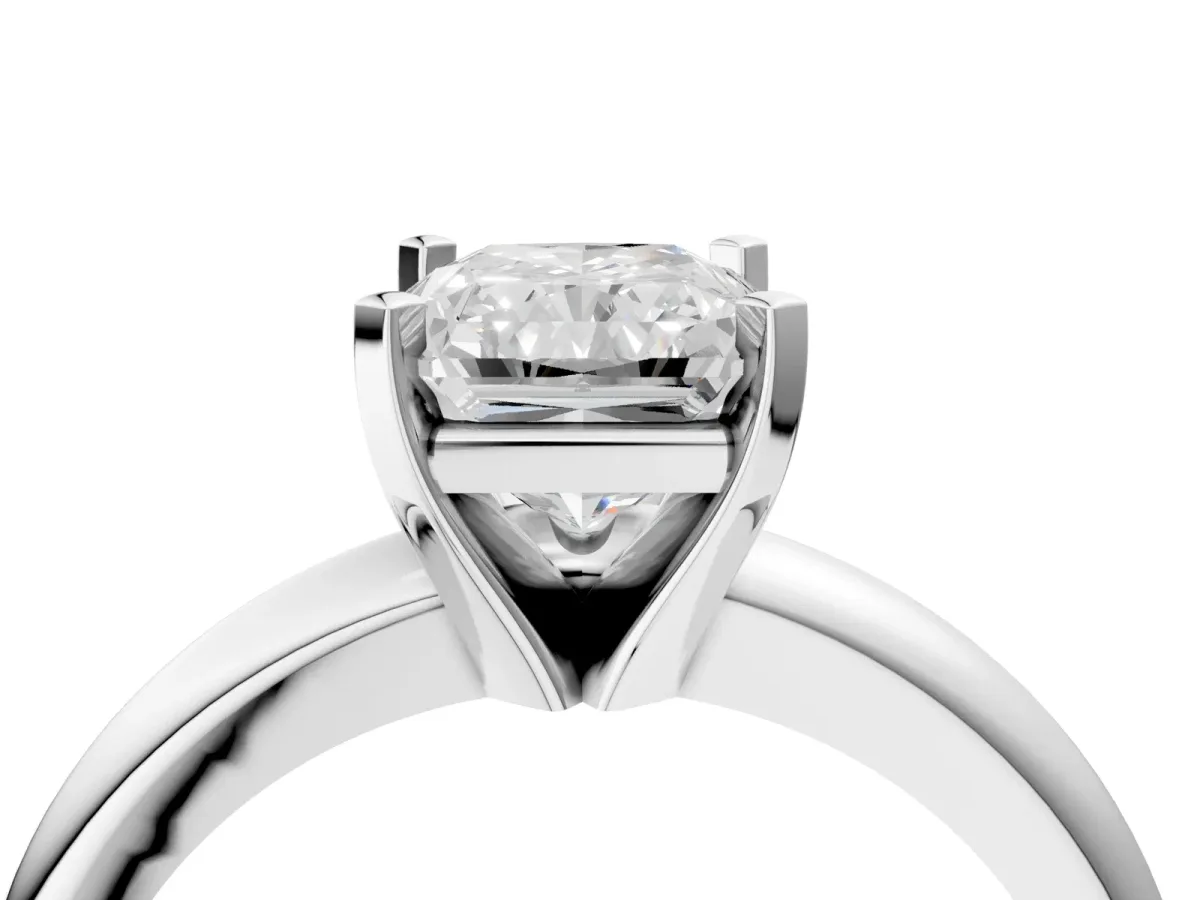 Pavé Round Moissanite Twist Band Platinum