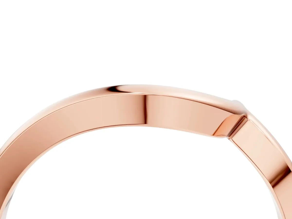 Chevron V-Shaped Contour Band Rose gold
