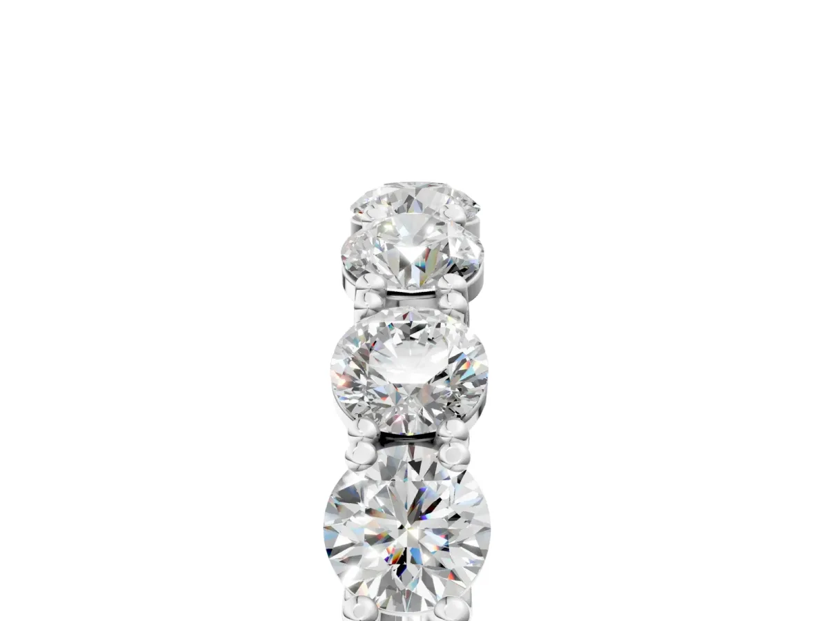 Round Diamond Woven Full Eternity Band Platinum