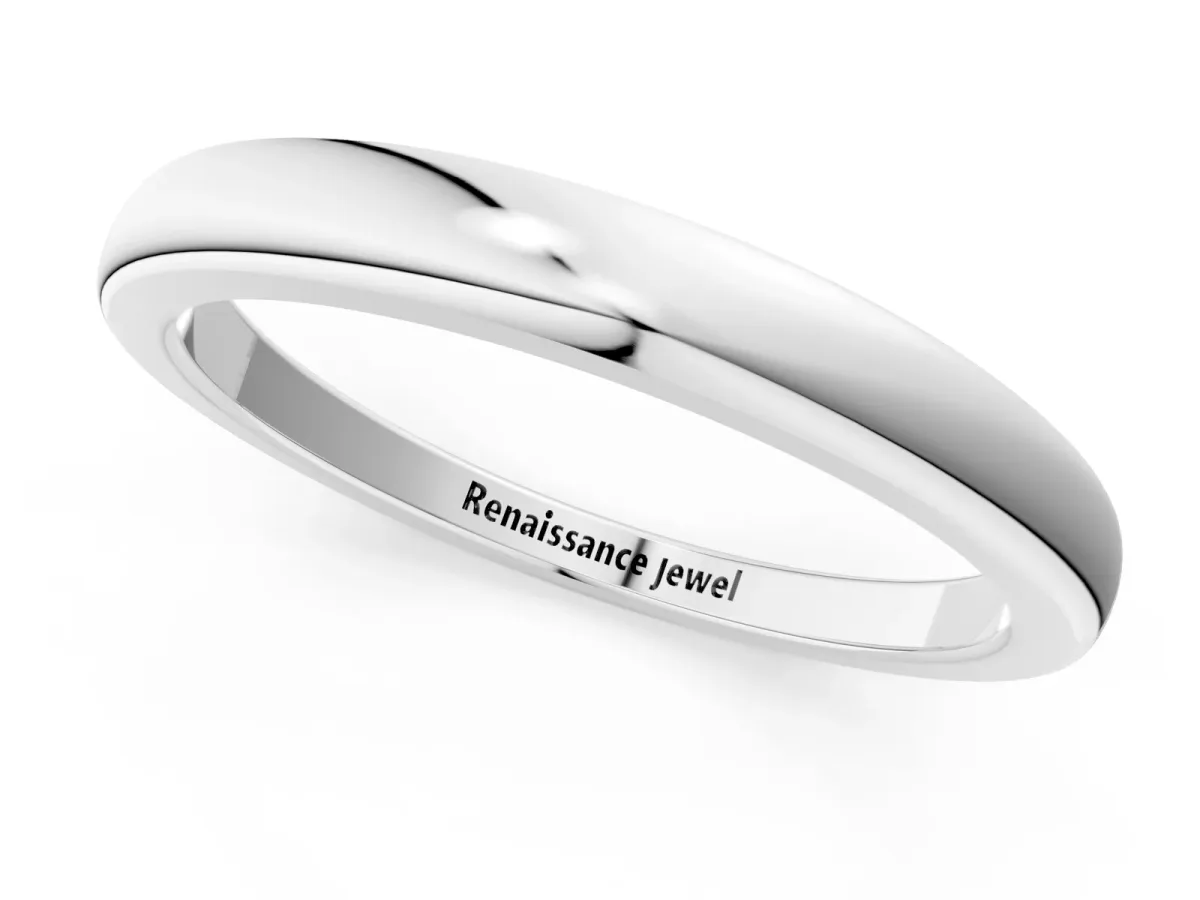 Classic Plain Metal Band Silver