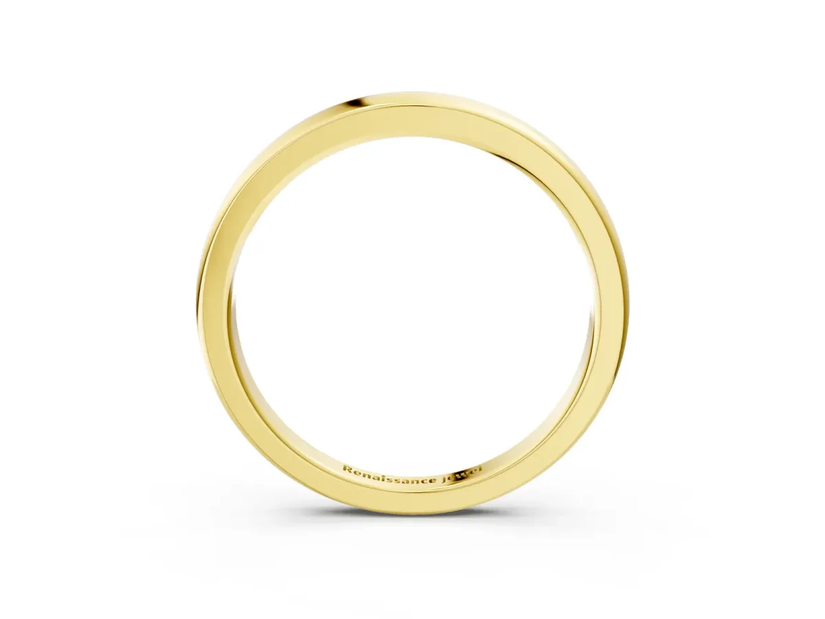 Classic Plain Metal Band Yellow gold