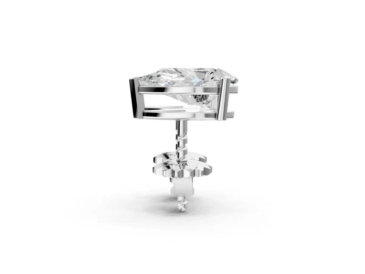 Pear Cut Diamond Stud Earrings Platinum