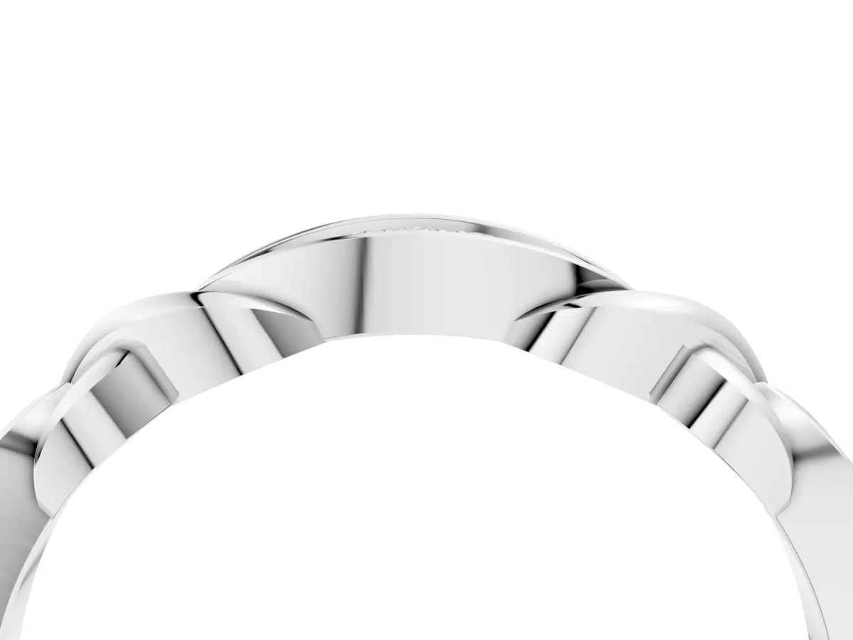Twisted Marquise Diamond Pavé Band with Shared Prong Setting Platinum