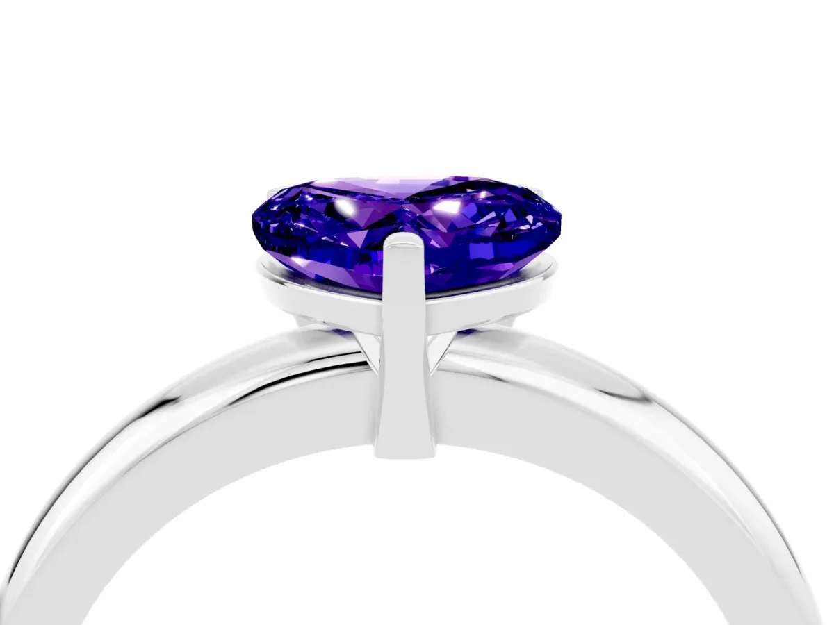 Pavé Round Morganite Twist Band Platinum