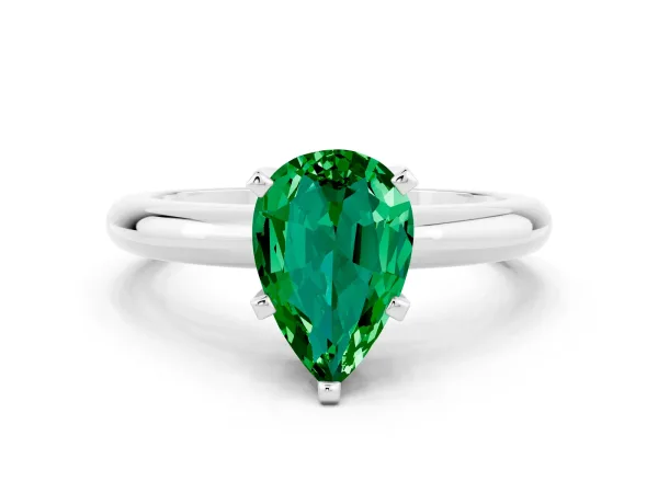Round Cut and pear toi moi ring Platinum