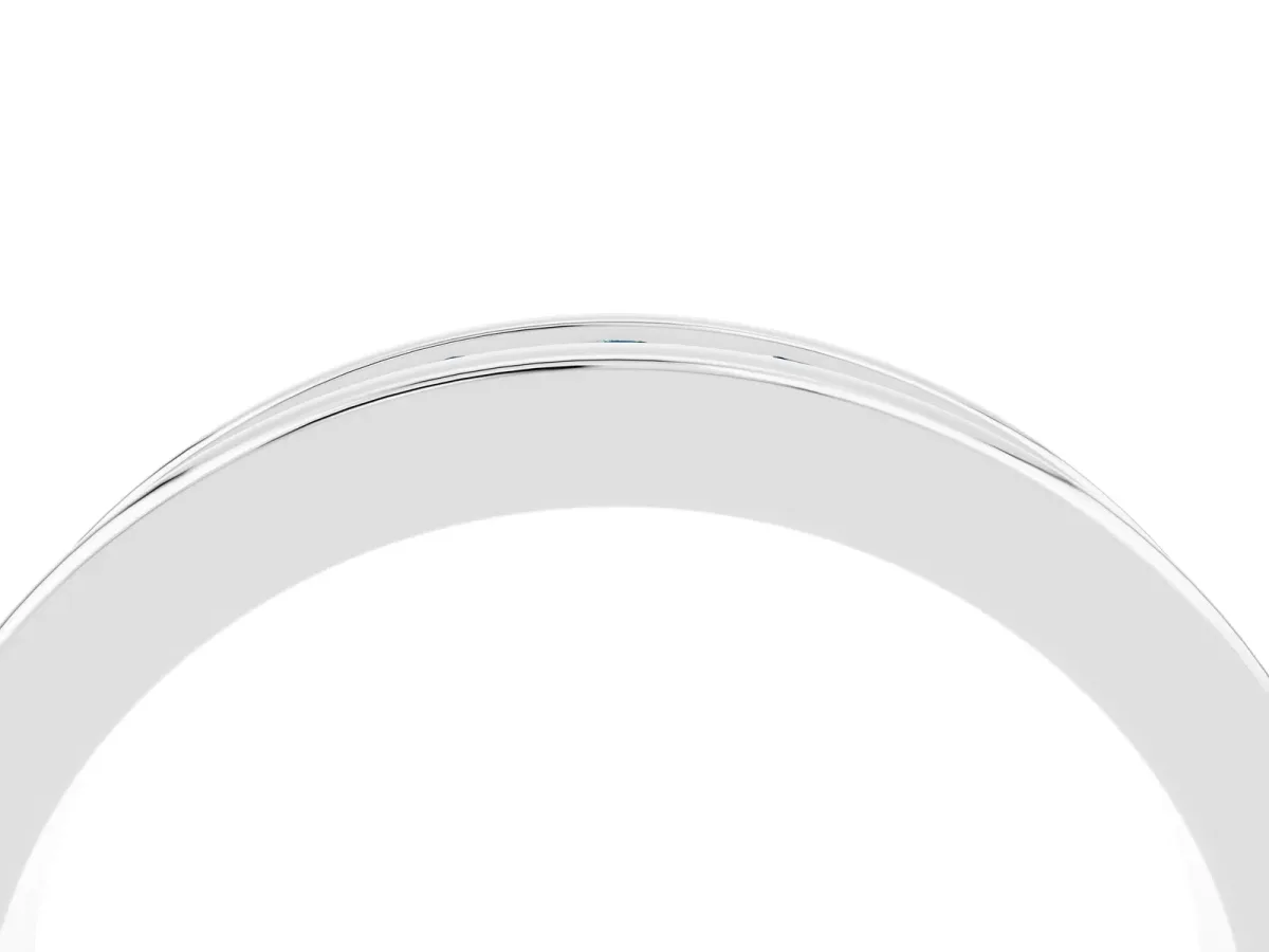 Channel Set Round Aquamarine Eternity Band Platinum