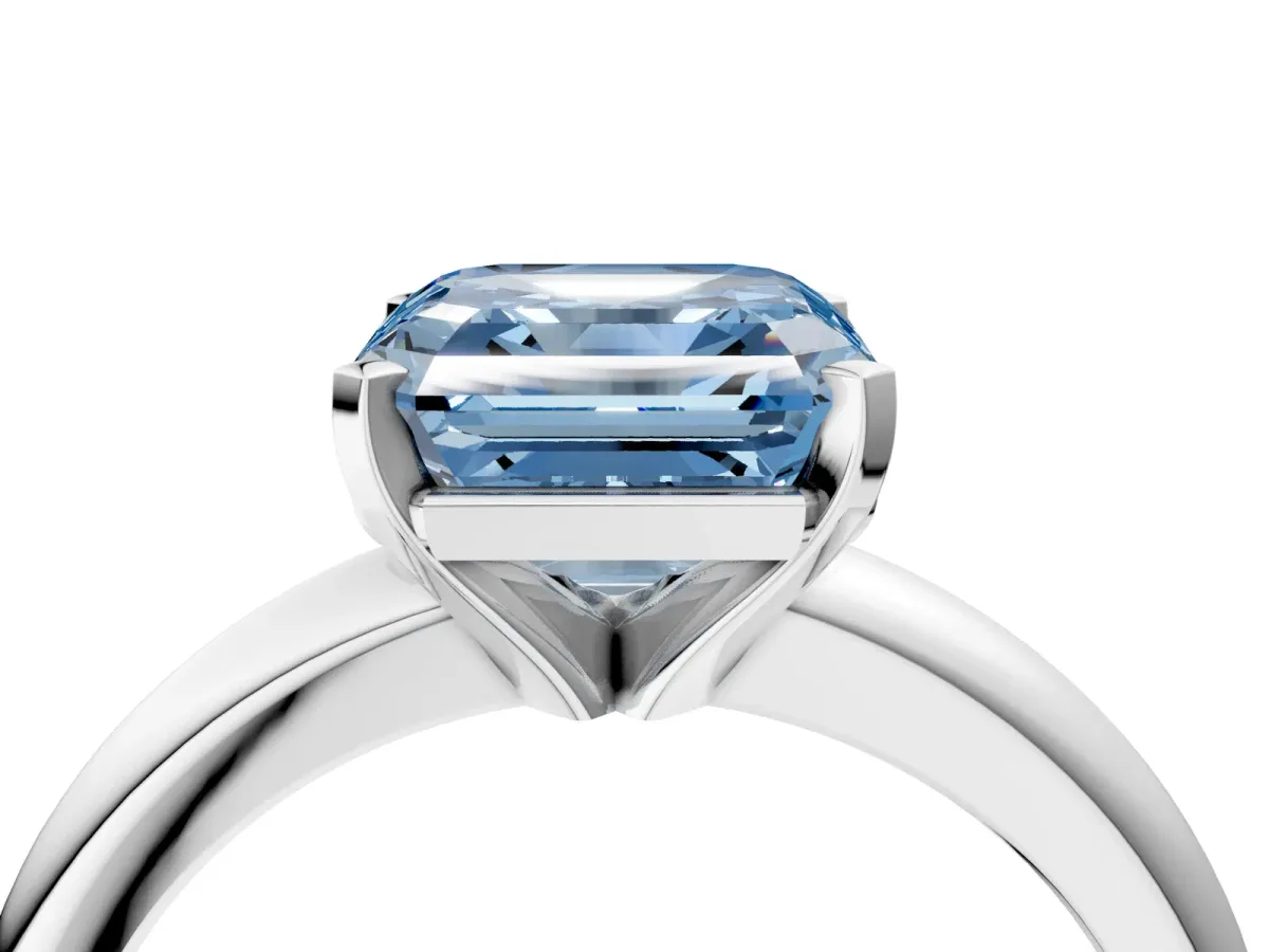 Pavé Round Garnet Twist Band Platinum